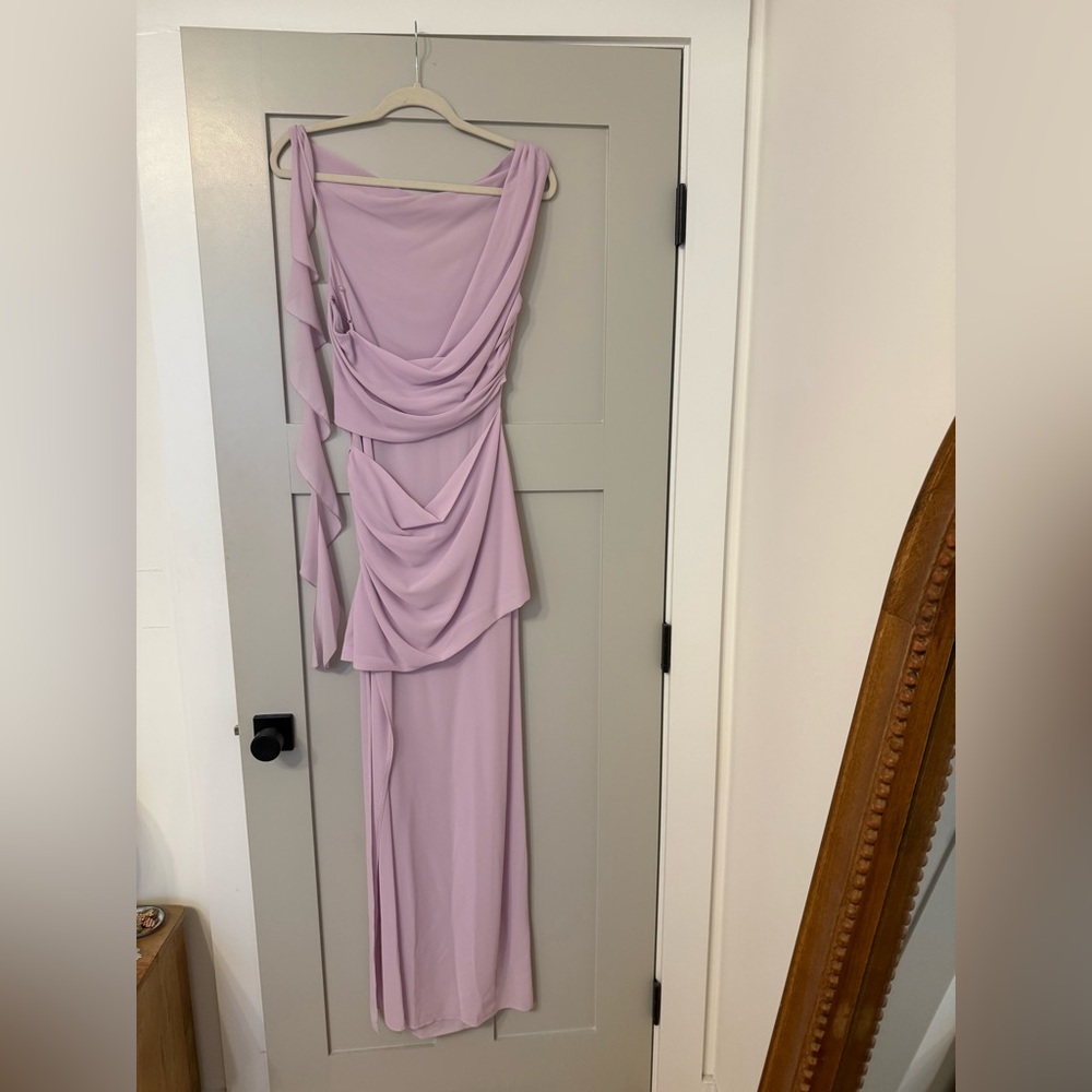 Meshki Lilac Draped Maxi Dress - Picture 4 of 6